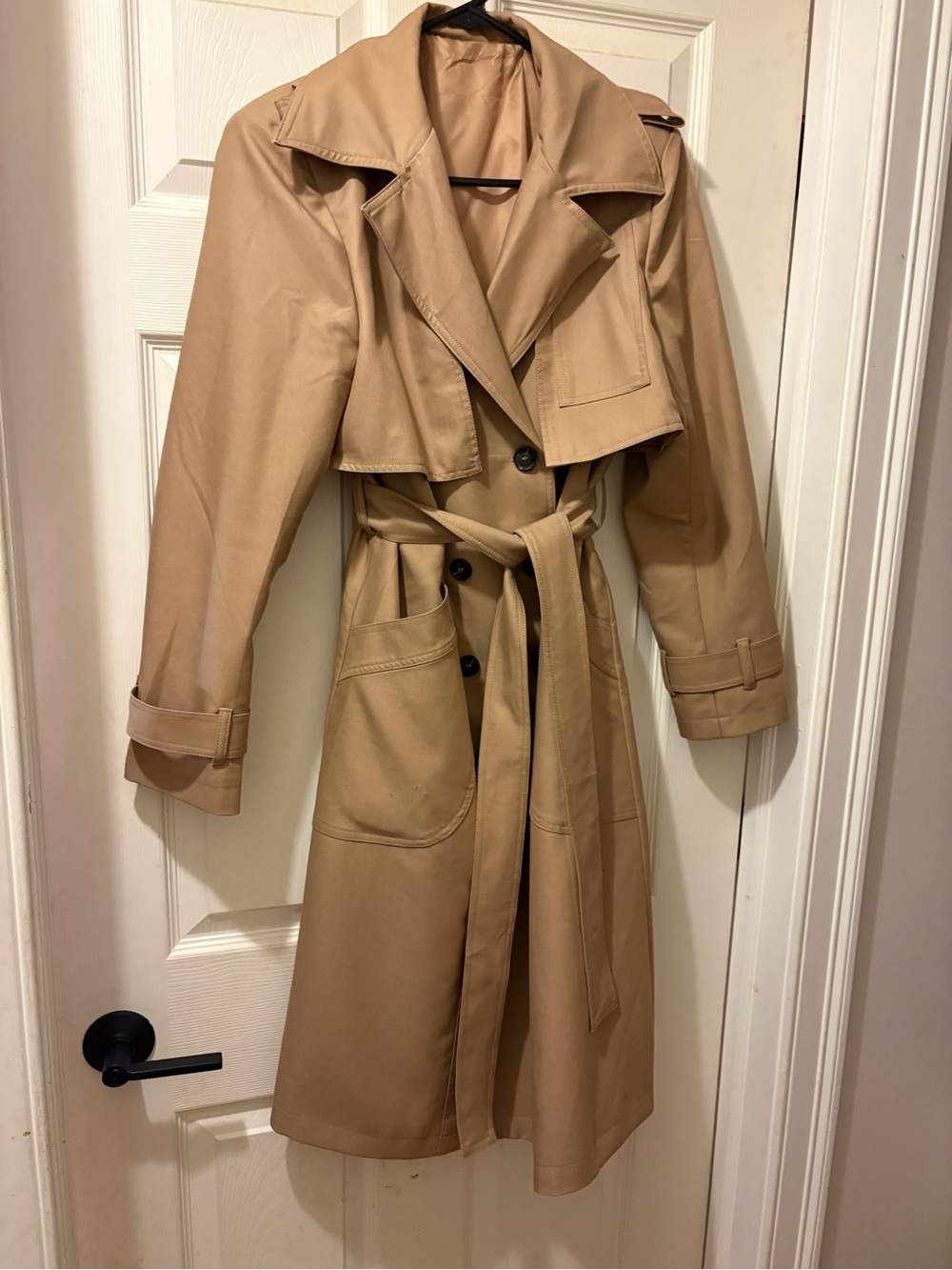 Women’s Tan Trench Coat with Belt